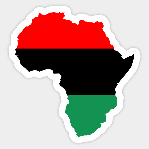 Pan-African flag Sticker by Wickedcartoons